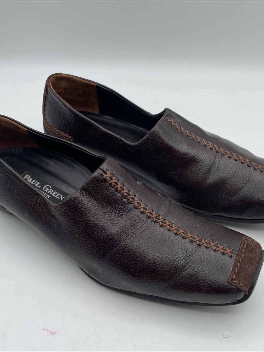Paul Green Munchen Austria Brown‎ Leather Comfort Slip On Loafers Women's Size 9